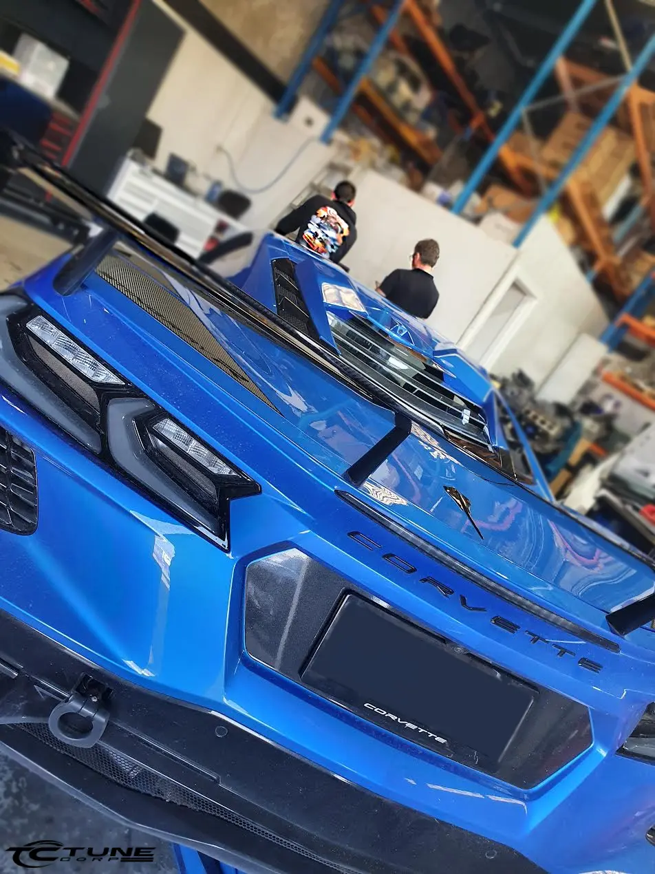 corvette stingray blue dyno tune customer 